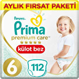 Prima Premium Care Bebek Külot Bezi 6 Beden 28x4 112 Adet