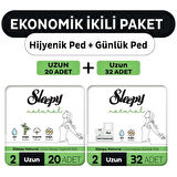 Sleepy Natural Ultra Ped Uzun 20 Adet + Uzun Günlük Ped 32 Adet