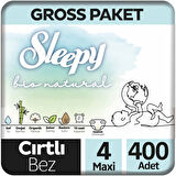 Sleepy Bio Natural Bebek Bezi 4 Beden Gross Paket 100x4 400 Adet