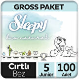 Sleepy Bio Natural Bebek Bezi 5 Beden Gross Paket 100 Adet