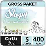 Sleepy Bio Natural Bebek Bezi 5 Beden Gross Paket 100x4 400 Adet