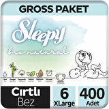 Sleepy Bio Natural Bebek Bezi 6 Beden Gross Paket 100x4 400 Adet
