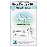 Sleepy Bio Natural Premium Plus Hijyenik Ped Mega Paket Gece Extra 26x5 130 Adet