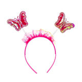 Kelebek Kanat, Asa ve Taç 3'lü Set - Fuşya