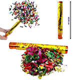 Kağıt ve Metalize Parçalı Konfeti 40 cm