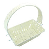 Saplı Dikdörtgen Sepet, 24 cm, Küçük Boy