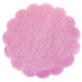Kesilmiş Tül, 22 cm Metal Simli Organze, 25 Adet  PEMBE