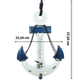 Marin Dekoratif Çapa, Termometreli, 37 cm