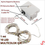1 mt Multi Renk 10 Ledli Pilli Peri Led Işık