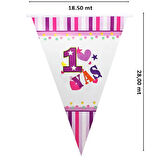 1 Yaş Bayrak Flama, 2,10 mt, Pembe