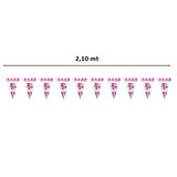 1 Yaş Bayrak Flama, 2,10 mt, Pembe