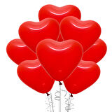 Kalp Balon, 8 Adet -  Kırmızı