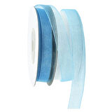 Organze Kurdele, 1,00 cm x 23 mt -  6 Renk Seçenekli - MAVİ