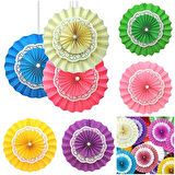3 Katlı Dantelli Kağıt Çiçek Süs, -  30 cm. YEŞİL