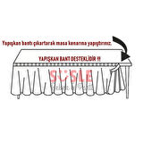 Masa Eteği, Plastik, 75 cm x 426 cm, Gümüş