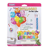 Led Işıklı Müzikli Doğum Günü Mumu, Mavi