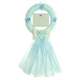 İsimlikli Tüllü Halka Kapı Süsü, Mavi