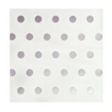 Varak Baskılı Puanlı Peçete, Gümüş - 33 x 33 cm - 10 Adet