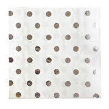 Varak Baskılı Puanlı Peçete, Gümüş - 33 x 33 cm - 10 Adet