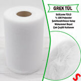 SüSLeme Tülü Grek Tül, 2 mt en x 1 mt uzunluk - Beyaz