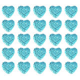 Polyester Kalp Fiyonk, 1,3 cm - 25 Adet - MAVİ
