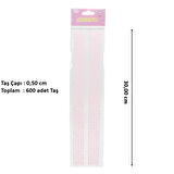 Yapışkanlı Kristal Süsleme Taşları 0,50 cm Çap, 600 Adet Taş, Pembe