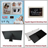 Bebek El ve Ayak İzli Resim Çerçevesi, 27cm x 18cm - Love