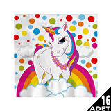 Unicorn Rainbow Kağıt Peçete, 16 Adet