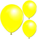 Metalik Parlak Balon, 10 Adet - Sarı 