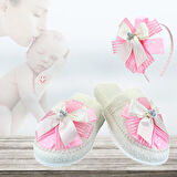 Lohusa Terlik ve Taç Seti, Fiyonklu Pembe