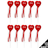 Kalp Çubuk İç İçe Kalp, 21 cm x 4,5 cm - 10 Adet