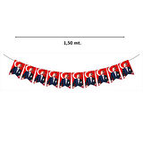 Bayraklı Atatürk Flama Seti, 17cm x 11cm - 10'lu