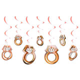 3 Boyutlu Spiralli Yüzük Tavan Süsü, 11 Adet - Rose Gold