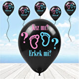 Balon Standlı, 7 Adet - Kız Mı ? & Erkek Mi ? Balon