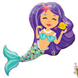 Deniz Kızı Folyo Balon - 75 cm x 55 cm