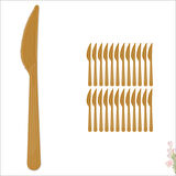 Plastik Bıçak, Altın - 25 Adet