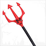 Halloween Kuru Kafalı Plastik Şeytan Çatalı, 105cm x 18cm