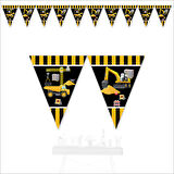 İnşaat Partisi Üçgen Bayrak Flama - 3 mt