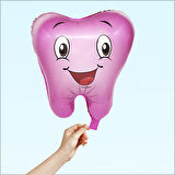 Diş Folyo Balon, 50 cm - Pembe