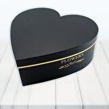 Kalp Kutu Büyük Boy, 33 x 33 x 11,50 cm - Siyah