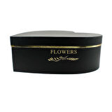 Kalp Kutu Büyük Boy, 33 x 33 x 11,50 cm - Siyah