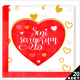 Seni Seviyorum Peçete - 20 Adet
