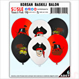 Korsan Partisi Balon, 30cm x 6 Adet
