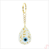 Epoksi Nazarlı Anahtarlık, Altın - 10 Adet