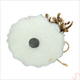 Kutulu ve SüSLü 6,50 cm Epoksi Magnet, Altın - 10 Adet