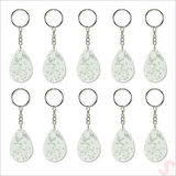 Epoksi Yıldızlı Anahtarlık, Gümüş - 10 Adet