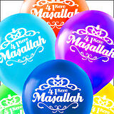 Maşallah Çok Renkli Pastel Balon, 30cm x 8 Adet