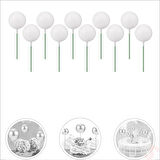 Çubuklu SüSLeme Topu, 2cm x 10 adet - Beyaz