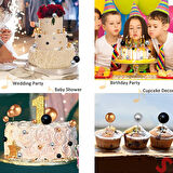 Çubuklu SüSLeme Topu, 4cm x 4 adet - Mavi