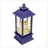 Uçuşan Simli,12,5cm x 5cm Led Işıklı Astronot Fener Küre - B